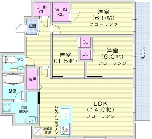 西１１丁目駅 徒歩6分 2階の物件間取画像